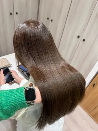 ロング カラー &chaLme   心斎橋所属・emi/髪質改善/ 韓国風/艶カラーのヘアスタイル