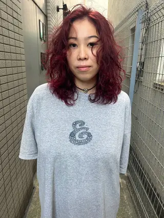 カラー パーマ 吉岡 さゆりのヘアスタイル