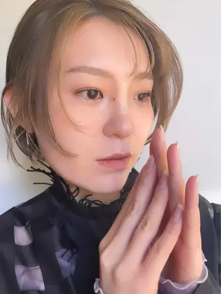 カラー カットパーマモデル 山中 遥のヘアスタイル