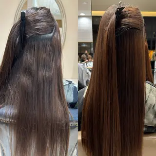 ロング カラー パーマ 新宿✨顔周りカット 韓国ヘア/坂本亜裟海のヘアスタイル