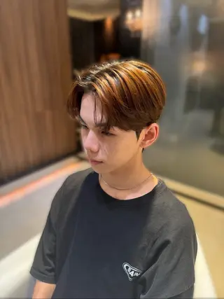 ショート カラー パーマ メンズ YUKI🇰🇷 カルマ／ダウンパーマのヘアスタイル