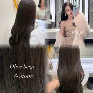 カラー ベージュカラー🤎 酸性縮毛矯正のヘアスタイル