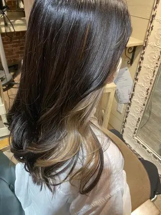 ロング カラー ヘアアレンジ ミズタ マイのヘアスタイル