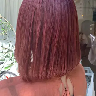 ミディアム カラー fio マナミのヘアスタイル