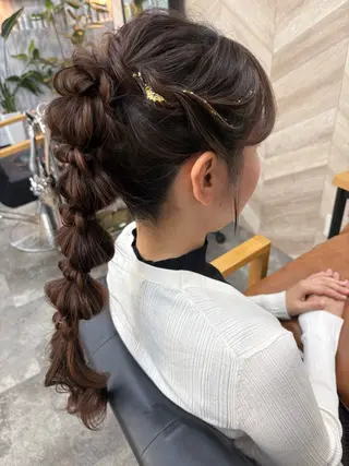 ロング ヘアアレンジ SHANTi 飯塚 ヘアセット/髪質改善のヘアスタイル