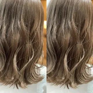 セミロング カラー Snaly カラー特化ページのヘアスタイル