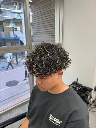 ショート カラー パーマ メンズ 🔥メンズパーマ特化 🔥店長中村雄樹のヘアスタイル