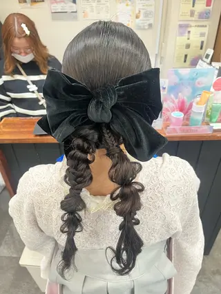 ロング ヘアアレンジ 籾木 美優のヘアスタイル