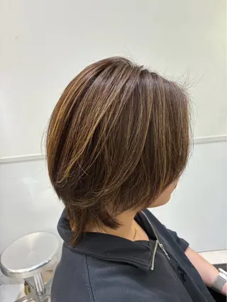 ミディアム カラー 谷 健吾のヘアスタイル