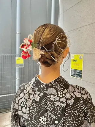 ミディアム ヘアアレンジ ダブルカラー🦖 /髪質改善⚡️しおりのヘアスタイル