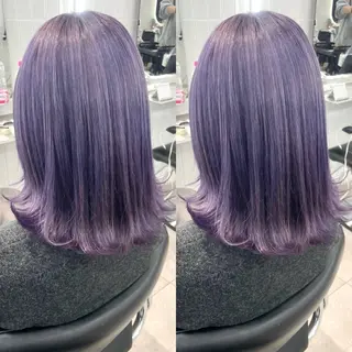 ミディアム カラー 表参道/ハイライト バレイヤージュのヘアスタイル