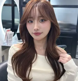ロング カラー 韓国ヘア✨美髪矯正✨ 渋谷 etoraのヘアスタイル