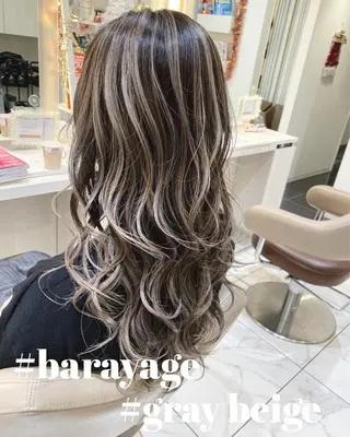 セミロング カラー 山崎俊輔/髪質改善 /バレイヤージュのヘアスタイル