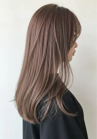 ロング カラー 永幡 早百合のヘアスタイル