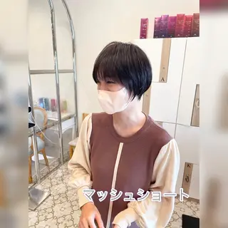 ショート カラー 似合わせスタイル 岡田勇哉のヘアスタイル