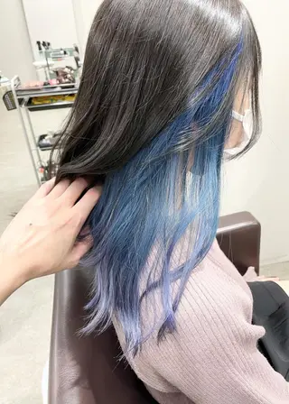 カラー セミロング ✨【公式】 juhl.横浜✨のヘアスタイル