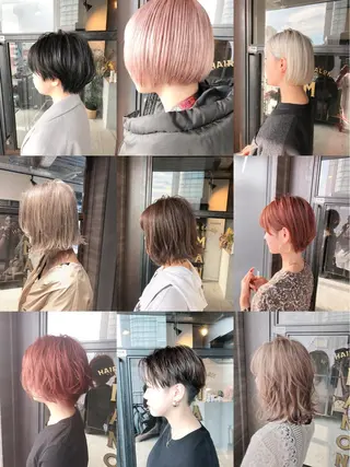 ショート カラー パーマ 倉家 聖のヘアスタイル