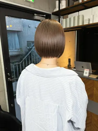ショート カラー パーマ ショートボブ縮毛矯正 髪質改善のプロ山道潤のヘアスタイル