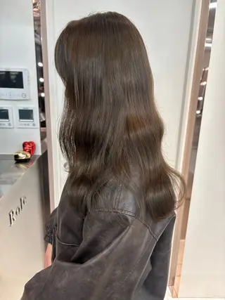 ミディアム カラー rina／ベージュ ワンホン/韓国ヘアのヘアスタイル