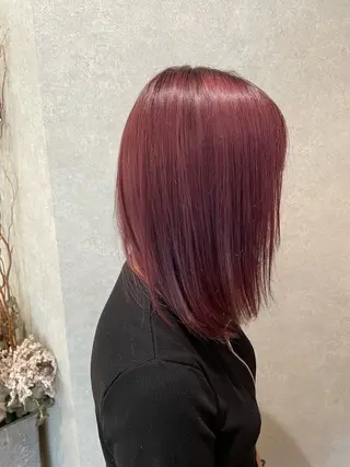 ミディアム 切りっぱなしボブ/ 蒲生四丁目/伊藤瑠唯のヘアスタイル