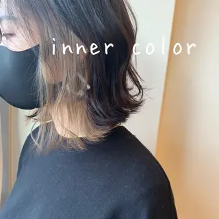 ミディアム カラー ボブウルフ／ボブ Satsuki【名駅のヘアスタイル