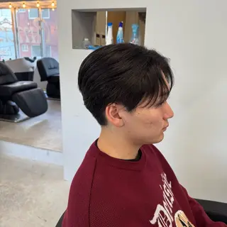 ショート 村松　和磨/ケアブ リーチ/メンズパーマのヘアスタイル