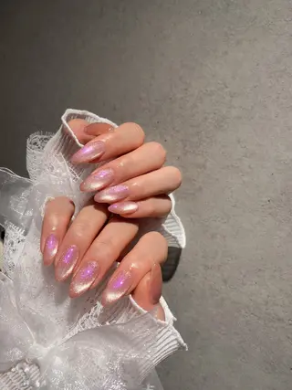 ネイル I-nailロング /ワンホン/キラキラのネイルデザイン