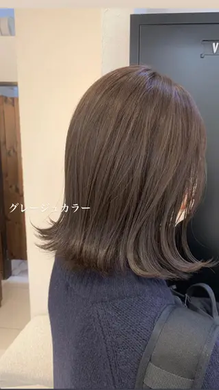 ミディアム カラー 似合わせカラー/艶 髪質改善/ヨシザキのヘアスタイル