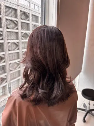ミディアム カラー ️ブリーチなし透明感 /アレンジ🎀こゆきのヘアスタイル