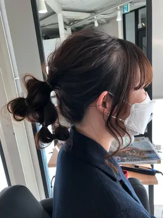 ヘアアレンジ 下妻 カラーエクステ難波のヘアスタイル