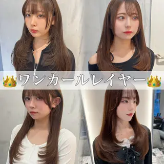 ロング 韓国レイヤーカット/ 縮毛矯正/羽田航のヘアスタイル