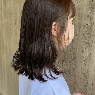 ミディアム カラー Rinka/梅田/ 透け感カラー🤎のヘアスタイル