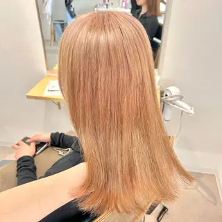 ミディアム カラー 韓国ボブ/レイヤー/ ハイトーン/まなみのヘアスタイル