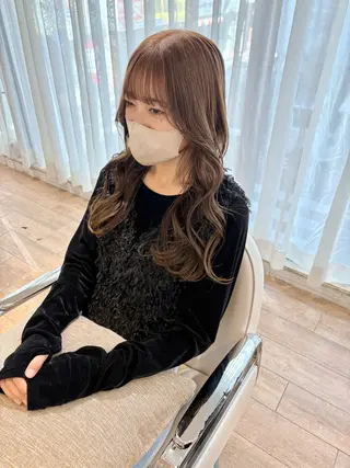 セミロング カラー ヘアアレンジ ハイトーンピンク🍑 ブリーチ🍑RINAのヘアスタイル