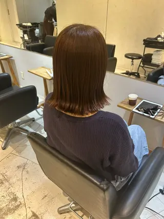 ミディアム カラー 小川 優美のヘアスタイル