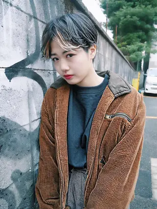 ショート カラー レイヤーカット/ パーマ/鎌田実奈歩のヘアスタイル