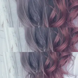 ロング カラー パーマ ヘアアレンジ 推し活専用 【派手髪】飯野ゆかりのヘアスタイル