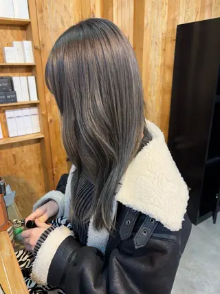 カラー まろみ暖色×ボブ ×chia🕯のヘアスタイル