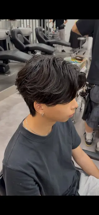 パーマ メンズ 似合わせヘア/ ハイライト/廣田歩のヘアスタイル