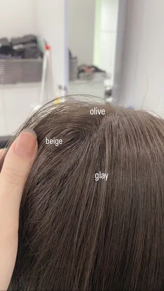 セミロング カラー ヘアアレンジ AIN.ANLY.所属・韓国ｶﾞｰﾘｰ 🎀ミスズ🩰のヘアスタイル