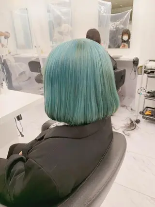 セミロング カラー ヘアアレンジ neon hair所属・🩵 JURI🩵のヘアスタイル