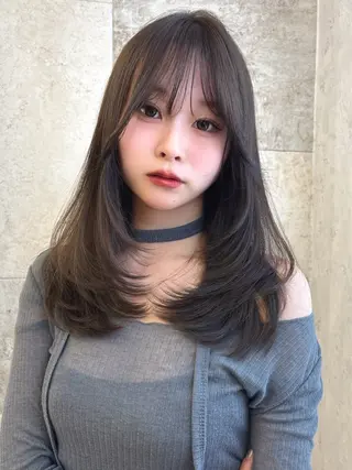 ロング sakura/韓国 ガーリー/ワンホンのヘアスタイル