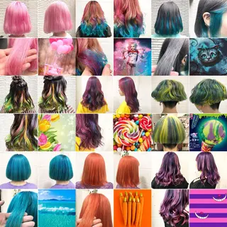 ミディアム カラー "PEPPU "所属・🌈推し色派手髪 ハイトーンShinのヘアスタイル