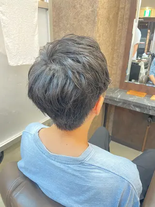 ショート メンズ メンズパーマ特化 カバヤマ　リョウのヘアスタイル