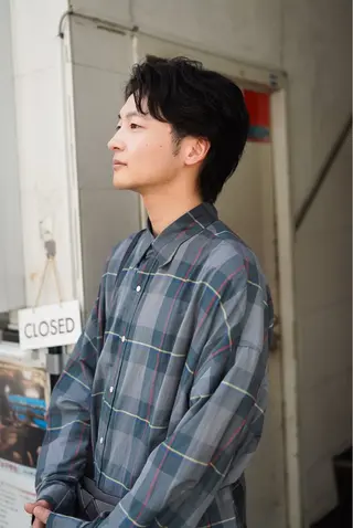 ミディアム メンズ 千葉 慎也のヘアスタイル