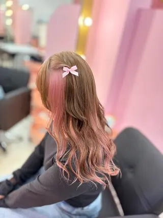 ロング カラー ヘアアレンジ 甘ふわgirly🎀 ハイトーン🤍Ramのヘアスタイル