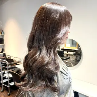 セミロング カラー ヘアアレンジ 韓国ヘア×髪質 改善🇰🇷シオリのヘアスタイル