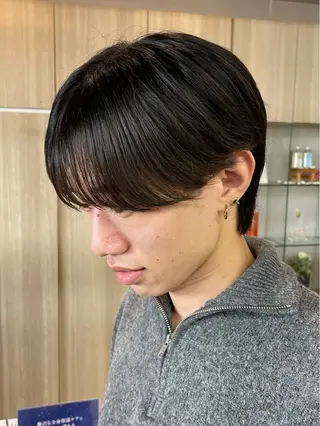 メンズ 野田頭 心🌿/ボブ レイヤー/艶カラーのヘアスタイル