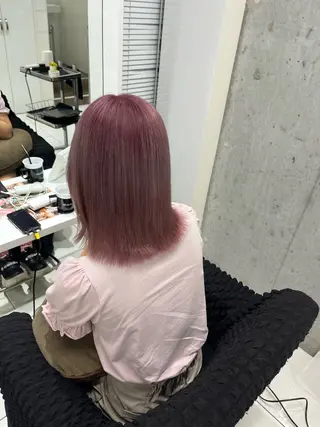 ミディアム りおな/エクステ /ミルクティーカラーのヘアスタイル