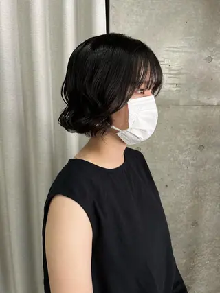 ショート パーマ ロングパーマ木村 ボブパーマのヘアスタイル